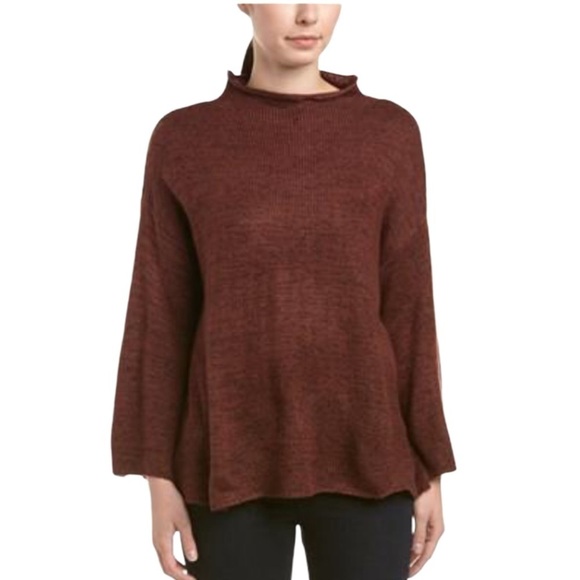 Bcbgeneration Bell Sleeve Sweater In Burgundy large - Picture 1 of 3
